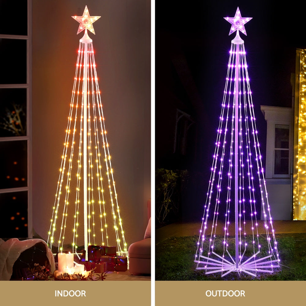 1.8M Christmas Tree 265 LED RGB Fairy Lights Jingle Jollys - SuperSaverAU - view 5