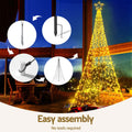 3.6M Christmas Tree 800 LED Solar Net Lights Jingle Jollys - SuperSaverAU - view 6