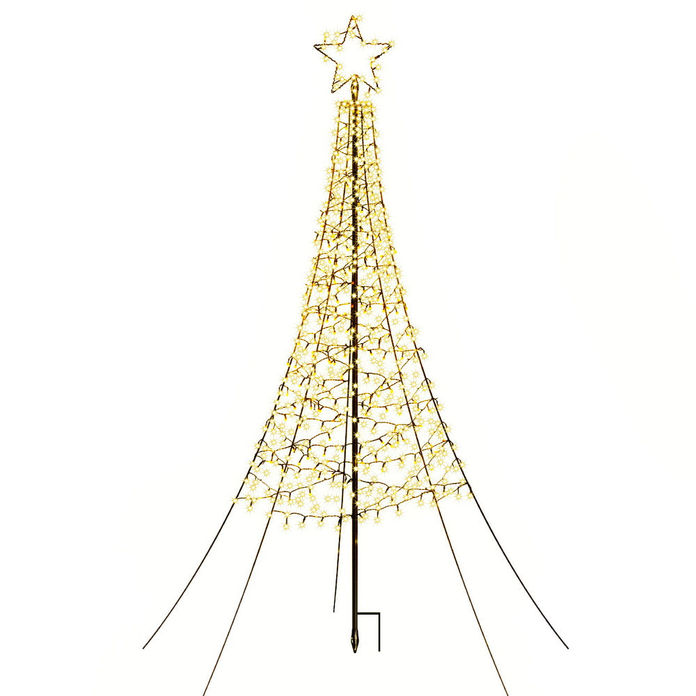 Jingle Jollys Solar Christmas Tree 2.1m 320 LED Net Lights Xmas Trees Decoration - SuperSaverAU - view 1