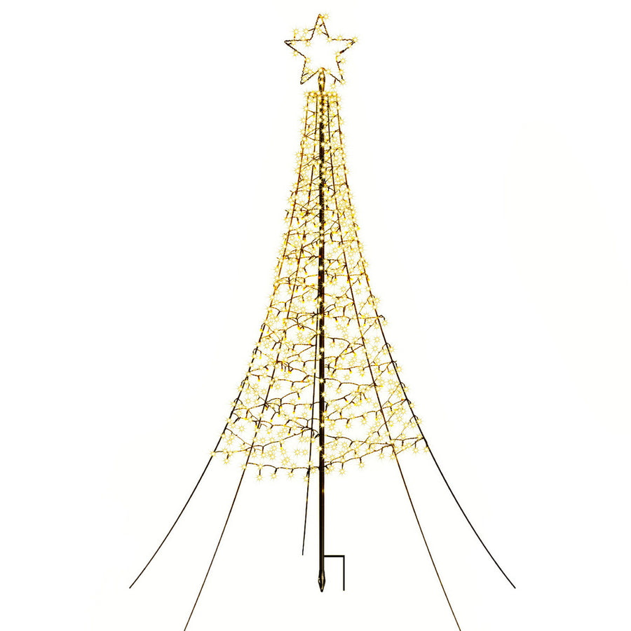 Jingle Jollys Solar Christmas Tree 2.1m 320 LED Net Lights Xmas Trees Decoration - SuperSaverAU - view 1