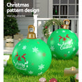 Jingle Jollys Christmas Inflatable Ball Bauble 60cm Outdoor Decoration Green - SuperSaverAU - view 6