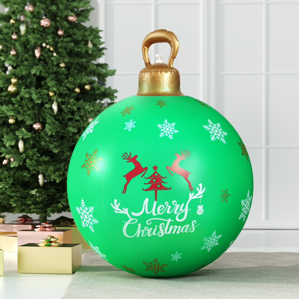 Jingle Jollys Christmas Inflatable Ball Bauble 60cm Outdoor Decoration Green - SuperSaverAU - view 8