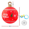 Jingle Jollys Christmas Inflatable Ball 60cm Led Illuminated Xmas Decoration Red - SuperSaverAU - view 2