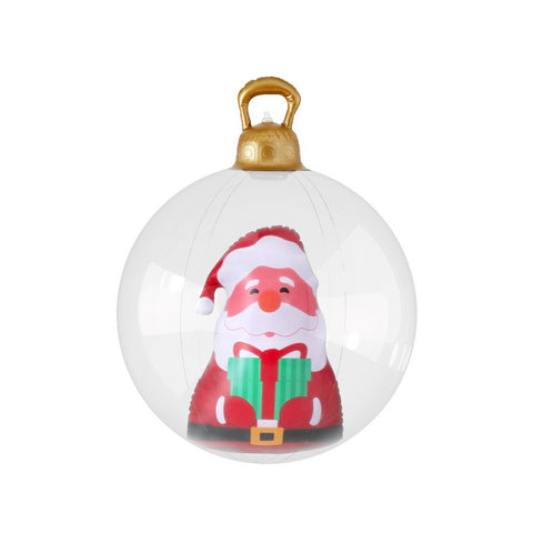 Jingle Jollys Christmas Inflatable Ball 60cm Santa Decoration Giant Bauble Clear - SuperSaverAU - view 1