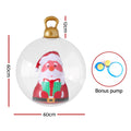 Jingle Jollys Christmas Inflatable Ball 60cm Santa Decoration Giant Bauble Clear - SuperSaverAU - view 2