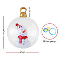 Jingle Jollys Christmas Inflatable Ball 60cm Snowman Decoration Giant Bauble - SuperSaverAU - view 2