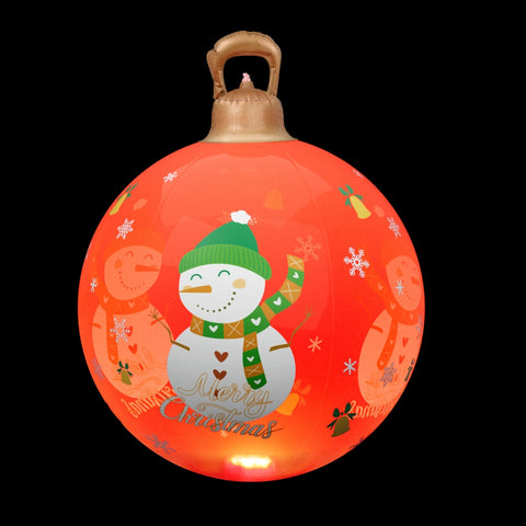 Jingle Jollys Christmas Inflatable Ball 60cm Illuminated Led Snowman Xmas Decor - SuperSaverAU - view 1