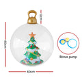 Jingle Jollys Christmas Inflatable Ball 60cm Tree Decoration Giant Bauble Clear - SuperSaverAU - view 2