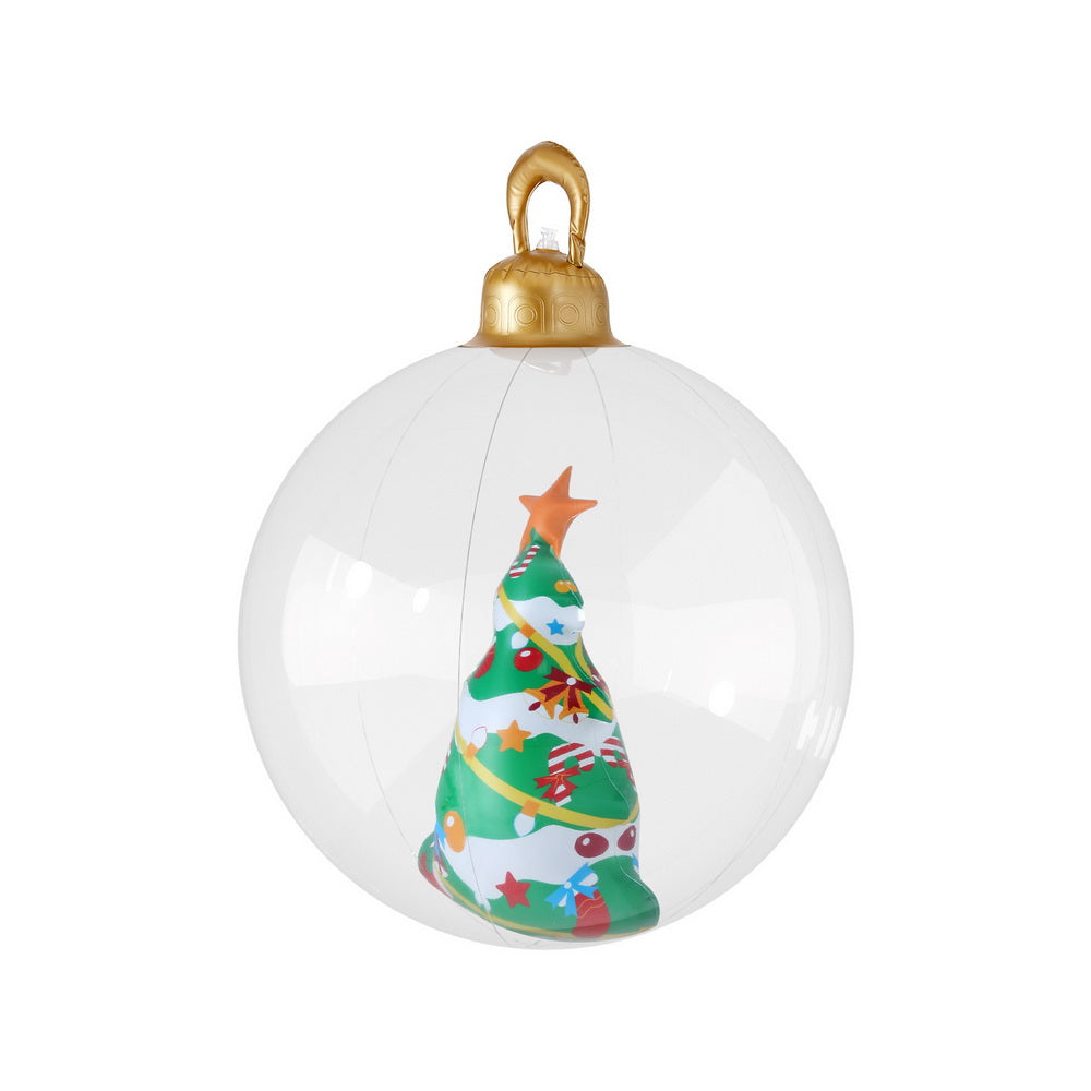 Jingle Jollys Christmas Inflatable Ball 60cm Tree Decoration Giant Bauble Clear - SuperSaverAU - view 3