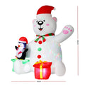 Jingle Jollys Christmas Inflatable Bear 1.8M Height LED Outdoor Decorations Illuminated - SuperSaverAU - view 2