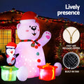 Jingle Jollys Christmas Inflatable Bear 1.8M Height LED Outdoor Decorations Illuminated - SuperSaverAU - view 3