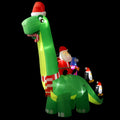 Jingle Jollys Christmas Inflatable Santa Dinosaur 3.8M Illuminated Decorations - SuperSaverAU - view 1