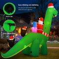 Jingle Jollys Christmas Inflatable Santa Dinosaur 3.8M Illuminated Decorations - SuperSaverAU - view 4