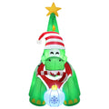 Jingle Jollys Christmas Inflatable Dinosaur 1.86M Height LED Decorations Illuminated - SuperSaverAU - view 3