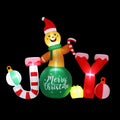 Jingle Jollys Christmas Inflatable Gingerman Joy 3M Long Outdoor Decorations Illuminated - SuperSaverAU - view 3