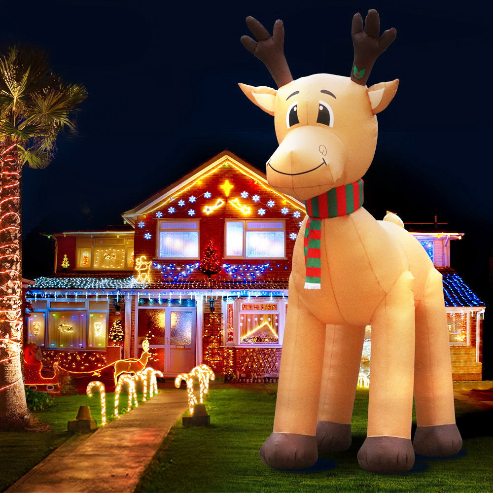 Jingle Jollys Christmas Inflatable Reindeer 5M Illuminated Decorations - SuperSaverAU - view 8