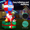 Jingle Jollys Christmas Inflatable Santa in Ballon 2.8M Height LED Decorations Illuminated - SuperSaverAU - view 5