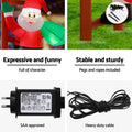 Jingle Jollys Christmas Inflatable Santa Climbing Ladder 2.45M Height LED Decorations Illuminated - SuperSaverAU - view 6