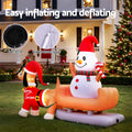 Jingle Jollys Christmas Inflatable Snowman Dog 4.2M Tall Outdoor Decorations Illuminated - SuperSaverAU - view 4