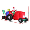 Jingle Jollys Christmas Inflatable Santa Truck 2.6M Length LED Decorations Illuminated - SuperSaverAU - view 2
