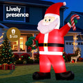Jingle Jollys Christmas Inflatable Giant Santa 3.8M Height LED Illuminated Decorations - SuperSaverAU - view 4