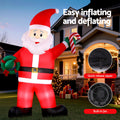 Jingle Jollys Christmas Inflatable Giant Santa 3.8M Height LED Illuminated Decorations - SuperSaverAU - view 5