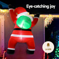 Jingle Jollys Christmas Inflatable Santa Climbing LED Illuminated Decorations 1.9M - SuperSaverAU - view 4