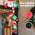 Jingle Jollys Christmas Inflatable Climbing Santa 2.5M Height LED Decorations Illuminated - SuperSaverAU - view 5