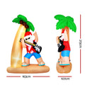 Jingle Jollys Christmas Inflatable Santa Guitar 2.1M Led Illuminated Decorations - SuperSaverAU - view 1