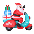 Jingle Jollys Christmas Inflatable Santa Motorbike LED Illuminated Decorations - SuperSaverAU - view 2
