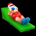 Jingle Jollys Christmas Inflatable Santa Bench 1.8M LED Illuminated Decorations - SuperSaverAU - view 1