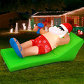 Jingle Jollys Christmas Inflatable Santa Bench 1.8M LED Illuminated Decorations - SuperSaverAU - view 6
