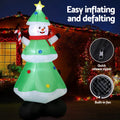 Jingle Jollys Christmas Inflatable Snowman Tree 2.75M Height LED Decorations Illuminated - SuperSaverAU - view 5