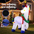 Jingle Jollys Christmas Inflatable Unicorn 1.8M Tall Outdoor Decorations Illuminated - SuperSaverAU - view 5