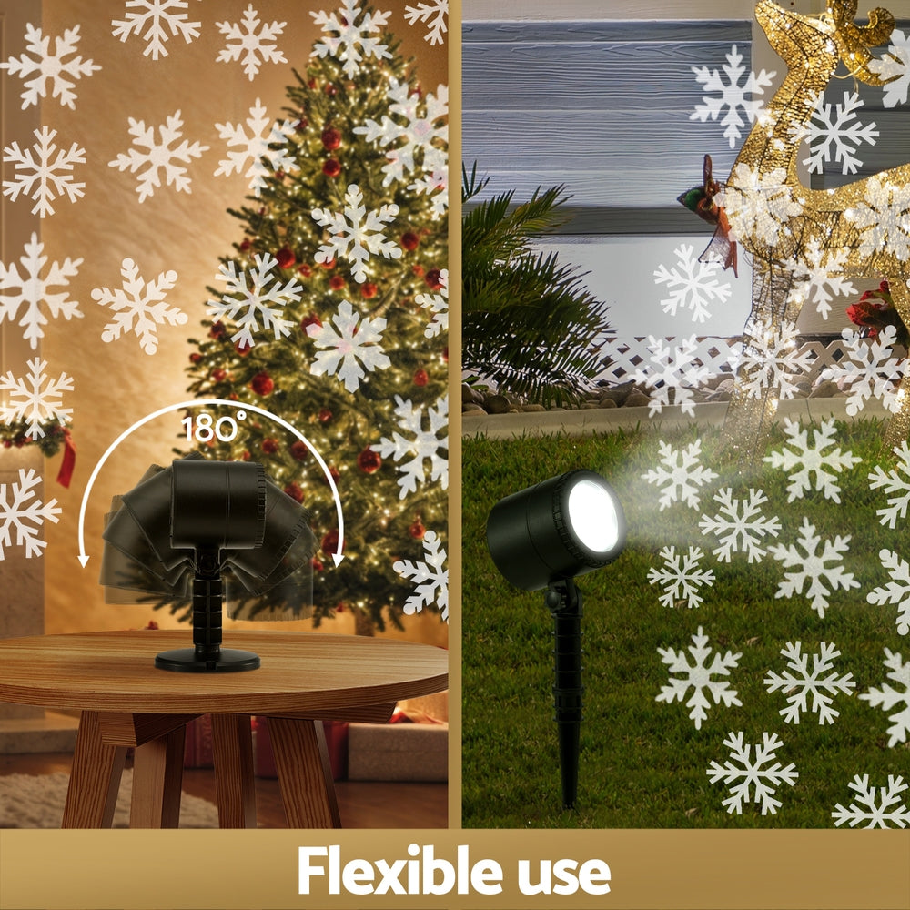Jingle Jollys Christmas Lights Laser Light Snowflake Projector Indoor Outdoor - SuperSaverAU - view 5