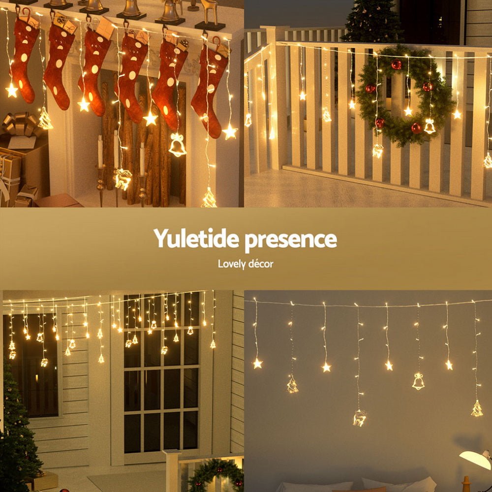 138 LED 3M Christmas Lights Icicle Light Warm White Jingle Jollys - SuperSaverAU - view 5