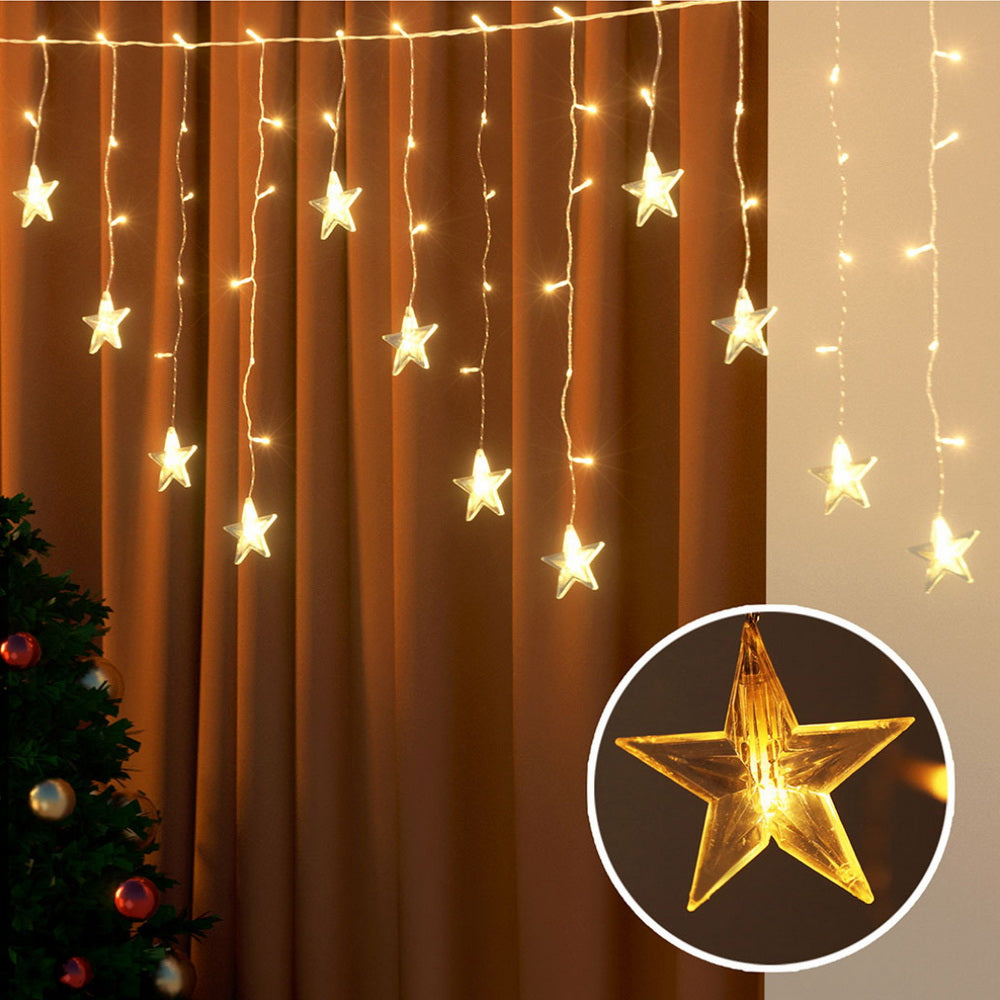 160 LED 6M Christmas Lights Icicle Light Solar Warm Jingle Jollys - SuperSaverAU - view 5