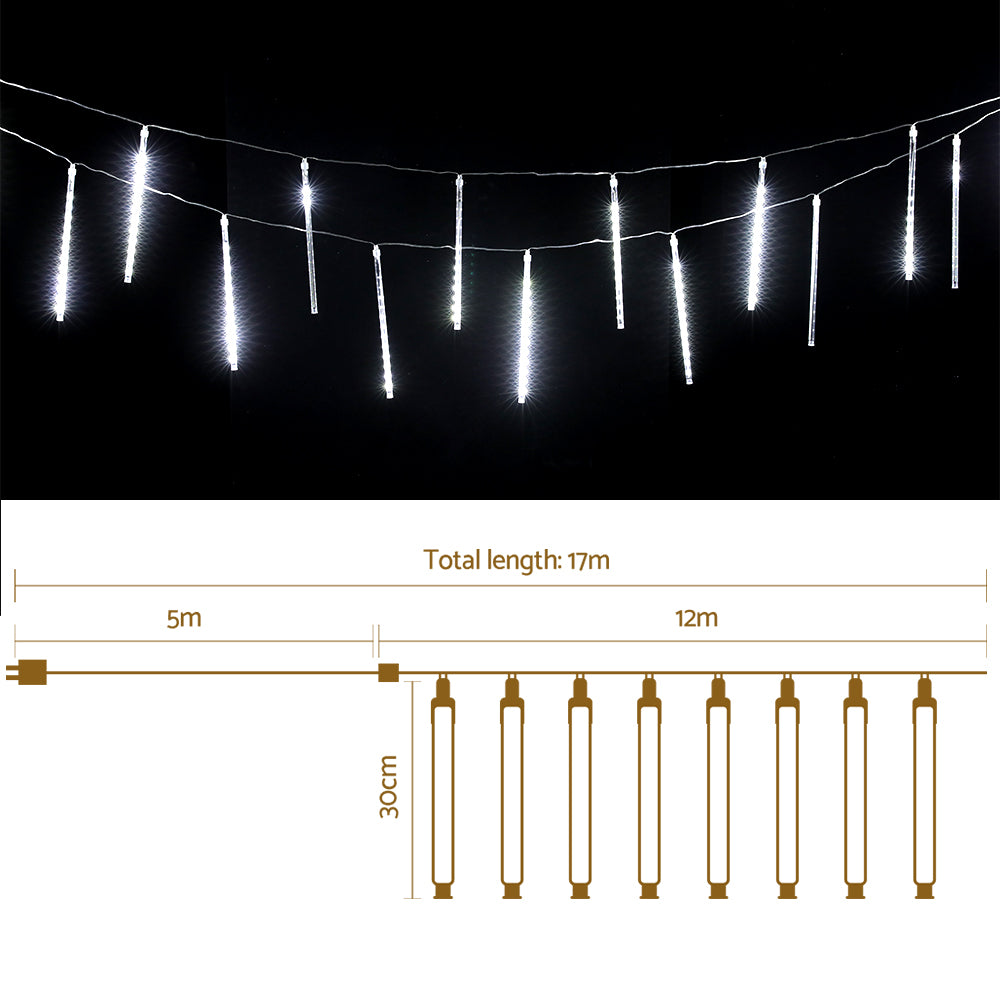 12M Christmas Lights Icicle Light 960 LED Falling Metor Jingle Jollys - SuperSaverAU - view 2