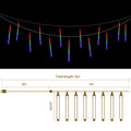 Jingle Jollys 7M Christmas Lights Shower Light 288 LED Icicle Falling Metor - SuperSaverAU - view 2
