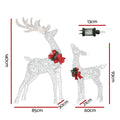 2 PCS Christmas Lights 170 LED Fairy Light Reindeer Decorations Jingle Jollys - SuperSaverAU - view 1