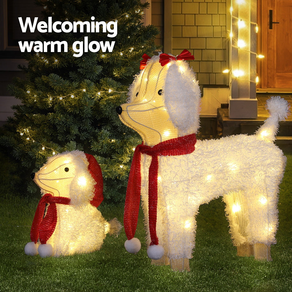 Jingle Jollys Christmas Lights 60 LED Fairy Light 2pcs Dog Decorations Set - SuperSaverAU - view 5