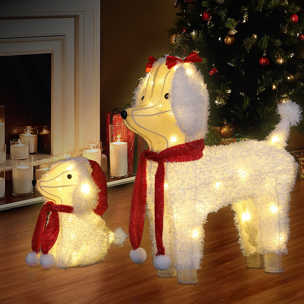 Jingle Jollys Christmas Lights 60 LED Fairy Light 2pcs Dog Decorations Set - SuperSaverAU - view 7