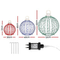 Jingle Jollys Christmas Lights 320 LED Fairy Light 3pcs Ball Decorations Set - SuperSaverAU - view 2