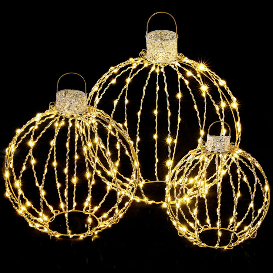 Jingle Jollys Christmas Lights 320 LED Fairy Light 3pcs Ball Decorations Set - SuperSaverAU - view 1