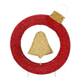 Jingle Jollys Christmas Lights 60cm Motif 30 LED Bell Wreath Xmas Decorations - SuperSaverAU - view 2