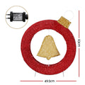 Jingle Jollys Christmas Lights 60cm Motif 30 LED Bell Wreath Xmas Decorations - SuperSaverAU - view 3