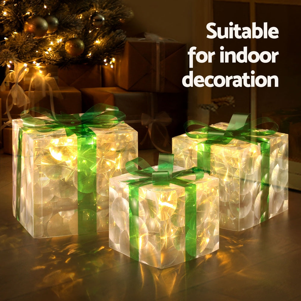 3 PCS Christmas Lights 70 LED Fairy Light Gift Box Jingle Jollys - SuperSaverAU - view 4