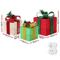 3 PCS Christmas Lights 60 LED Fairy Light Gift Box Jingle Jollys - SuperSaverAU - view 2