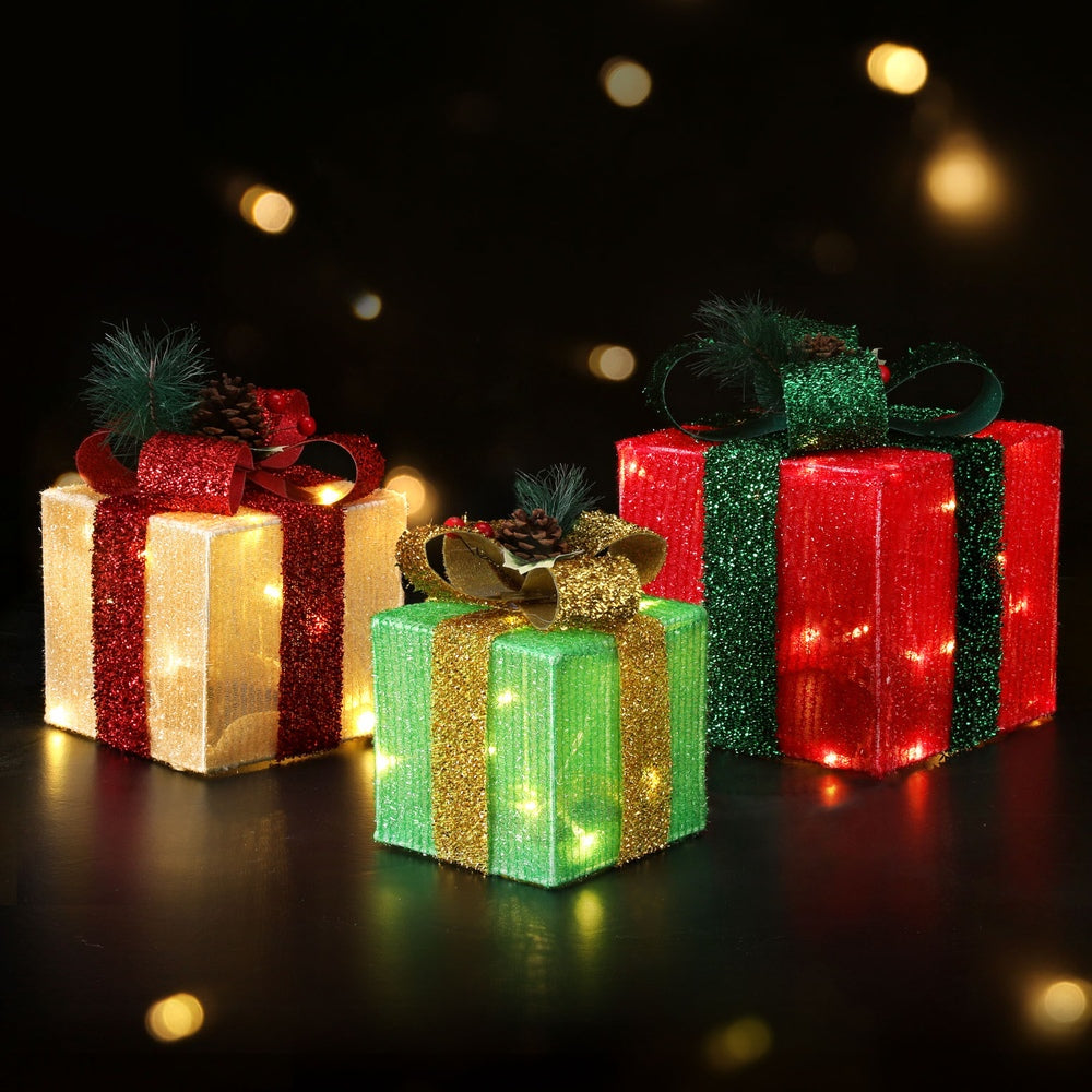3 PCS Christmas Lights 60 LED Fairy Light Gift Box Jingle Jollys - SuperSaverAU - view 7