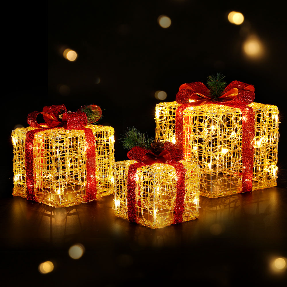 3 PCS Christmas Lights Gift Box Set Set 48 LED Decorations Jingle Jollys - SuperSaverAU - view 7